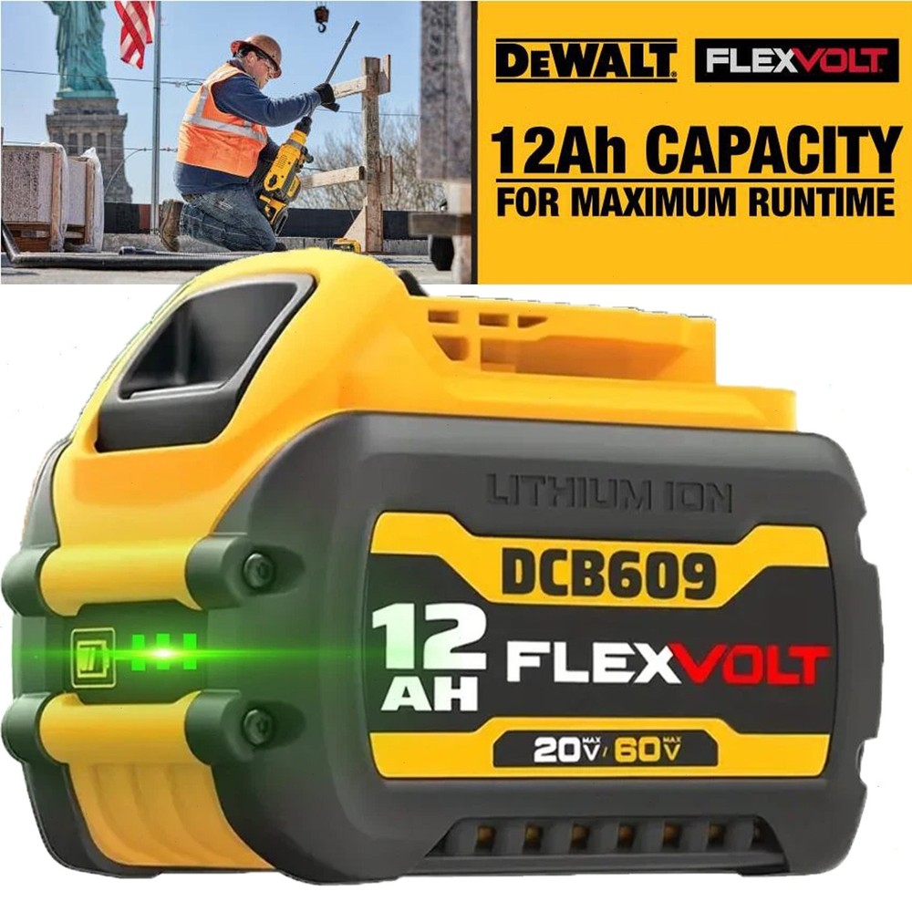 2/4Pack 12.0AH DCB609-2 For DEWALT DCB612 20V/60V MAX FLEXVOLT Lithium Battery