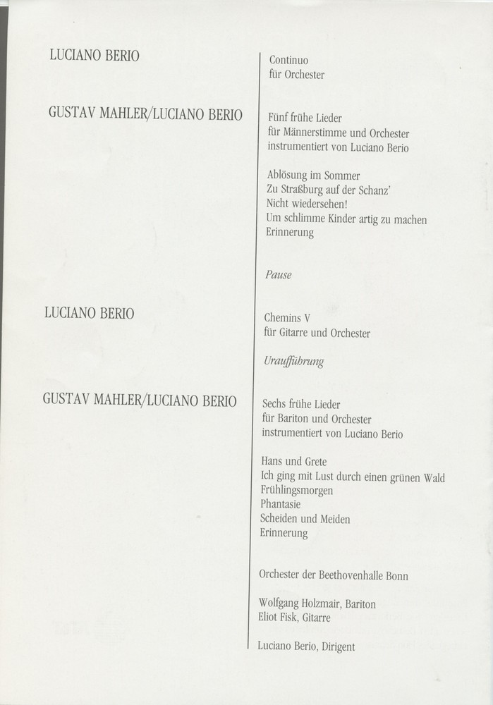 Berio, Luciano. (1925-2003): Signed Photograph