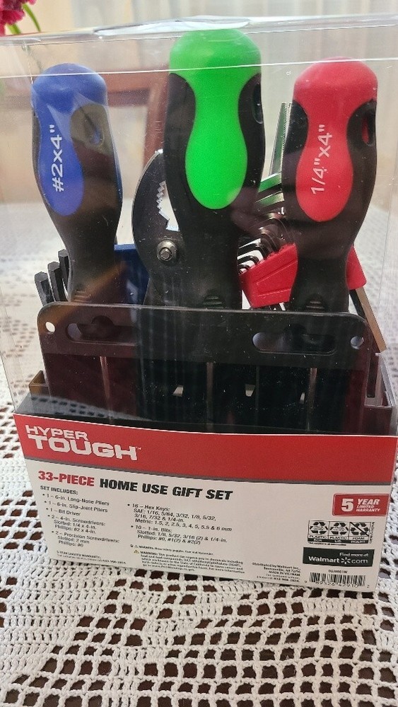 Hyper Tough 33p Gift Set Including Pliers,Screwdrivers,Precision Screwdrivers...