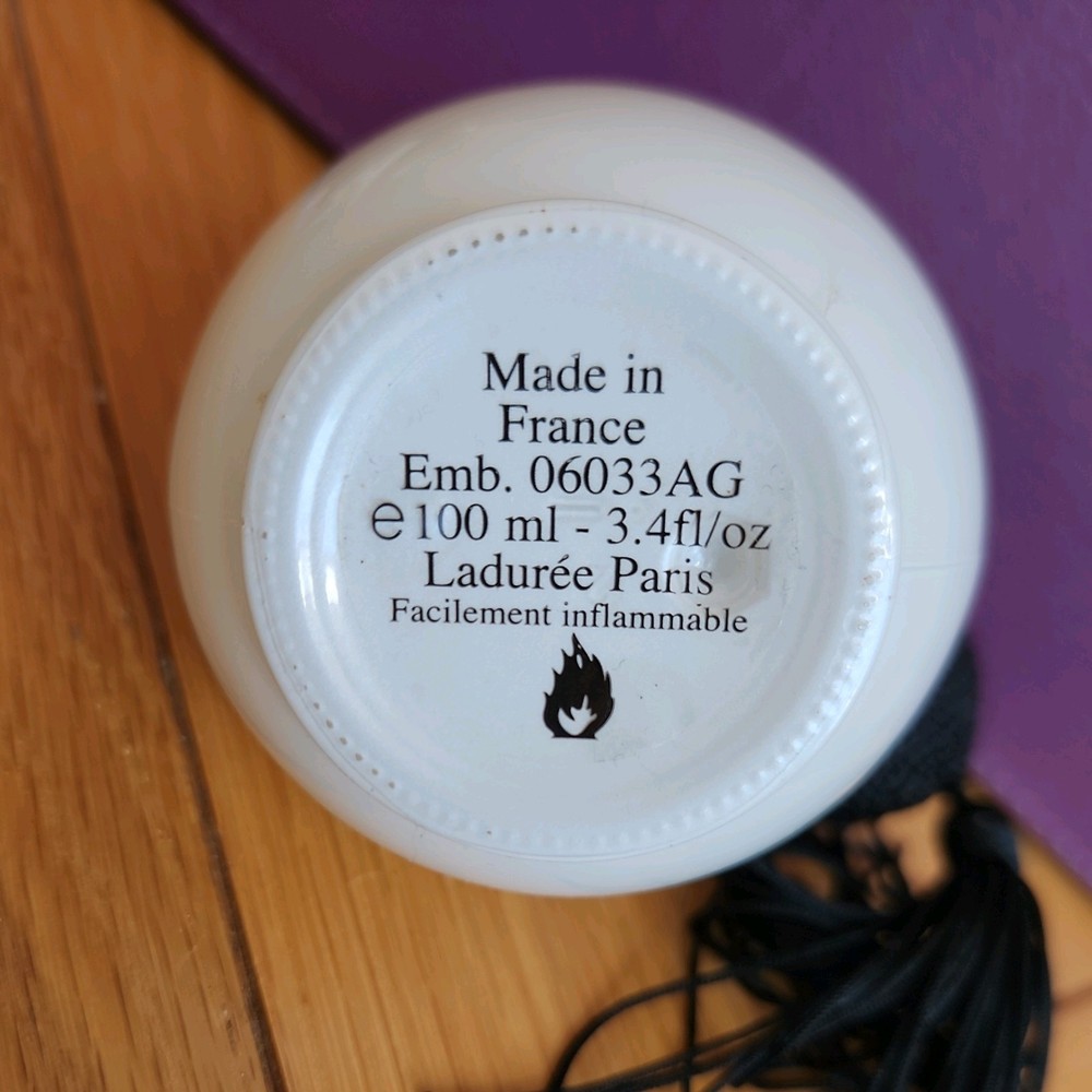 Ladurée White Perfume Atomiser Spray Empty Glass Bottle