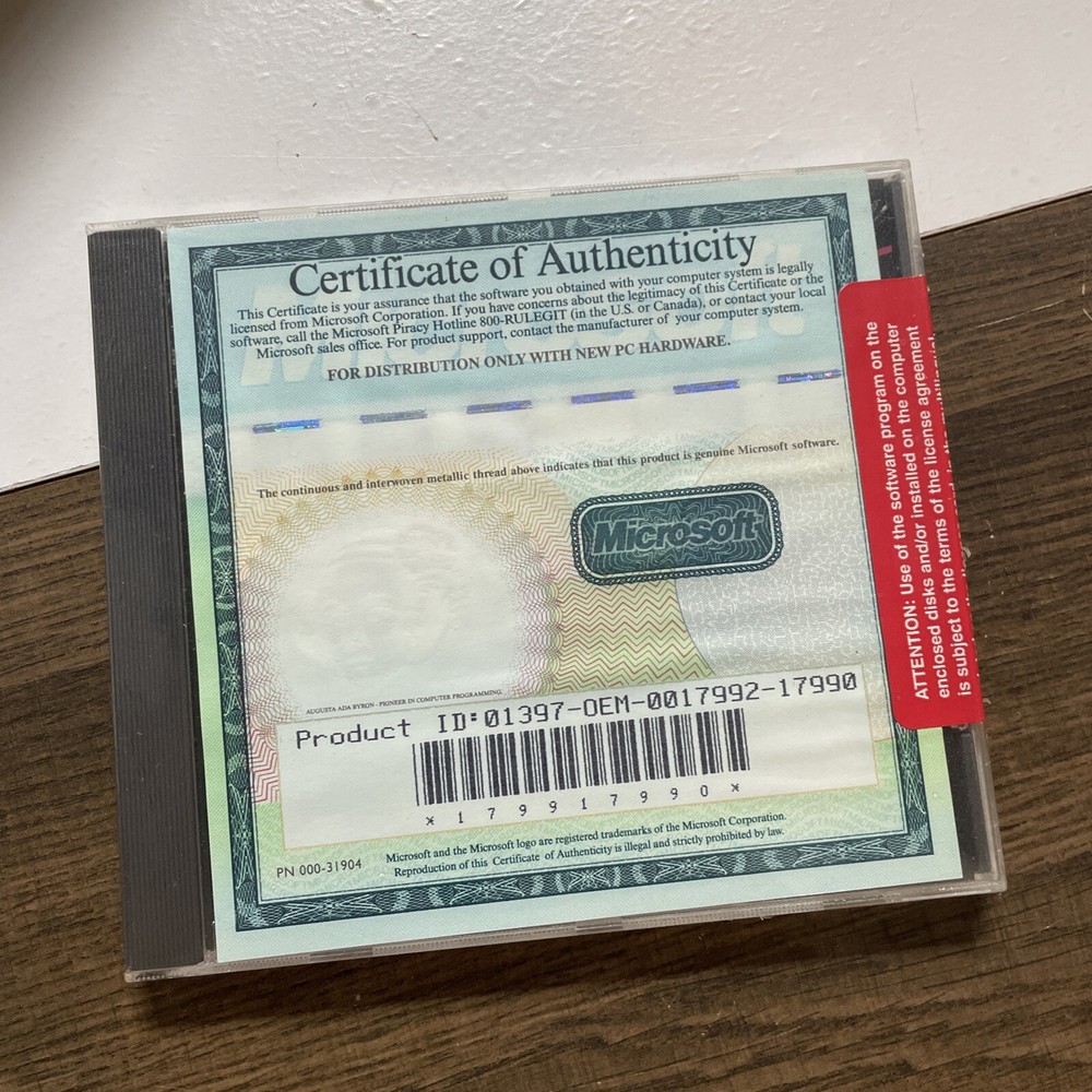 Microsoft Encarta 1997 97 Encyclopedia Version 1.0 Auth. New Sealed CD Rom Disk