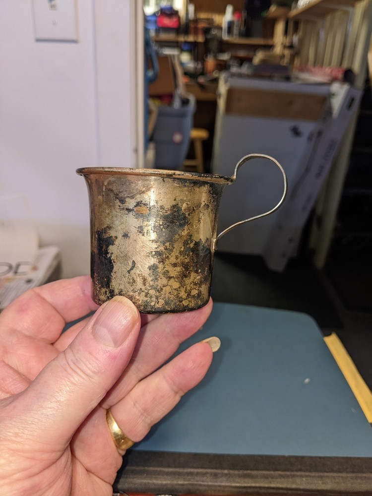 Solid Silver Baby Cup That's Over 100 Years Old With Engraved S