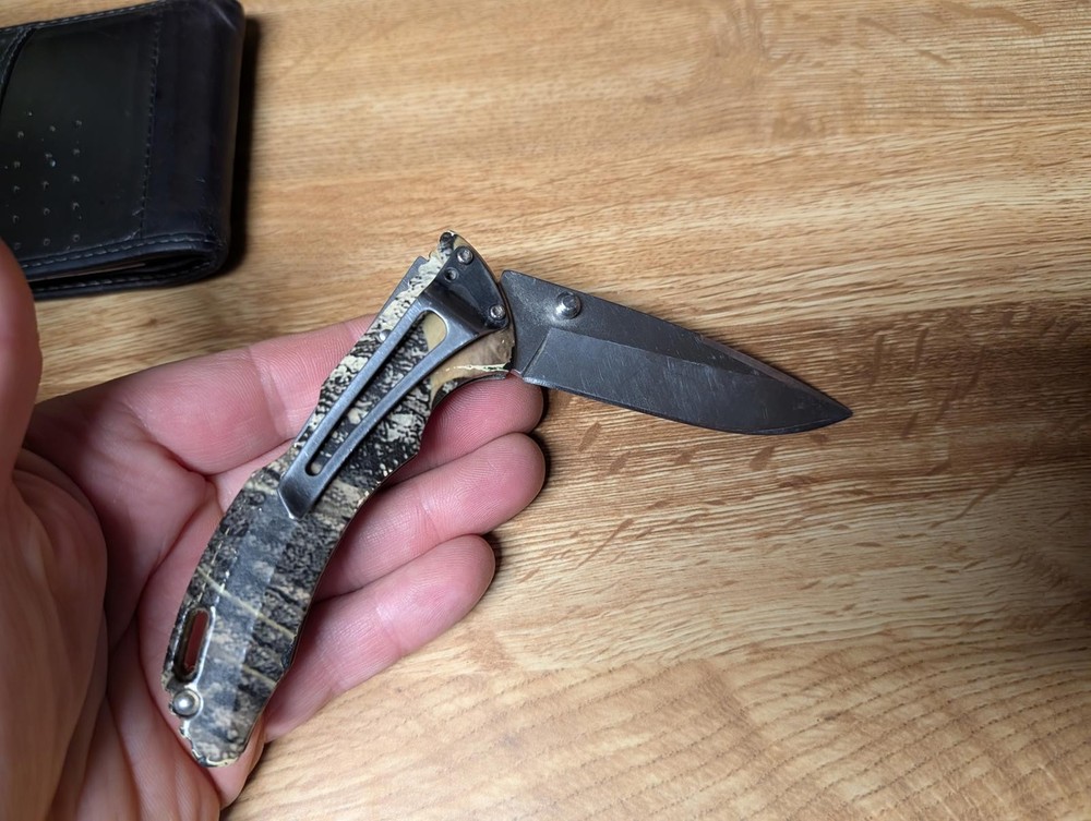 Buck Folding Pocket Knife with Camouflage Handle