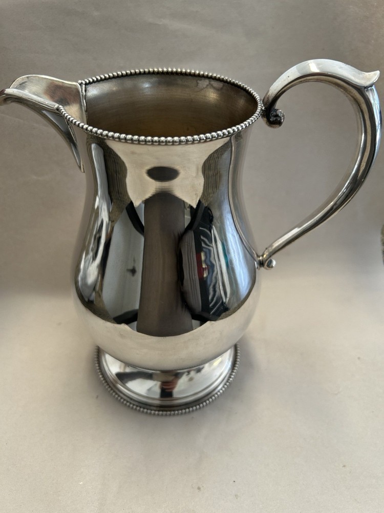 Vintage silver plate water pitcher