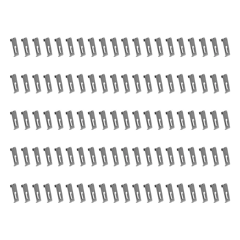 100 Pieces Chrome Gridwall Utility Hook For Grid Panel Display - Picture Notch