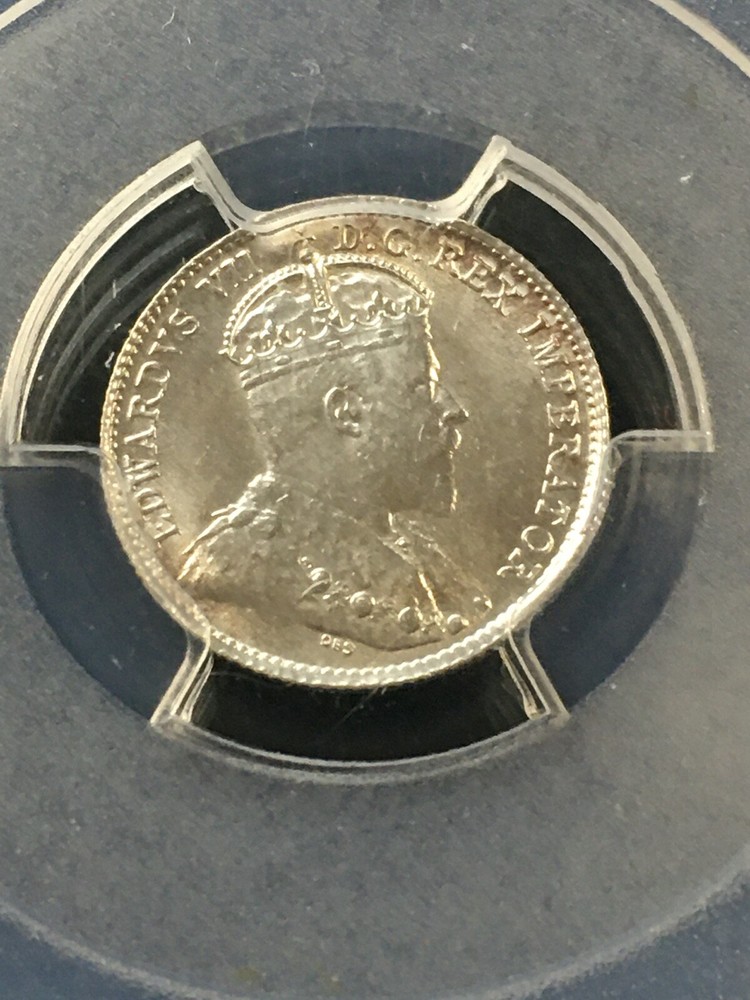 1908 PCGS Graded Newfoundland Five ¢5 Cent, **MS-64** #7142