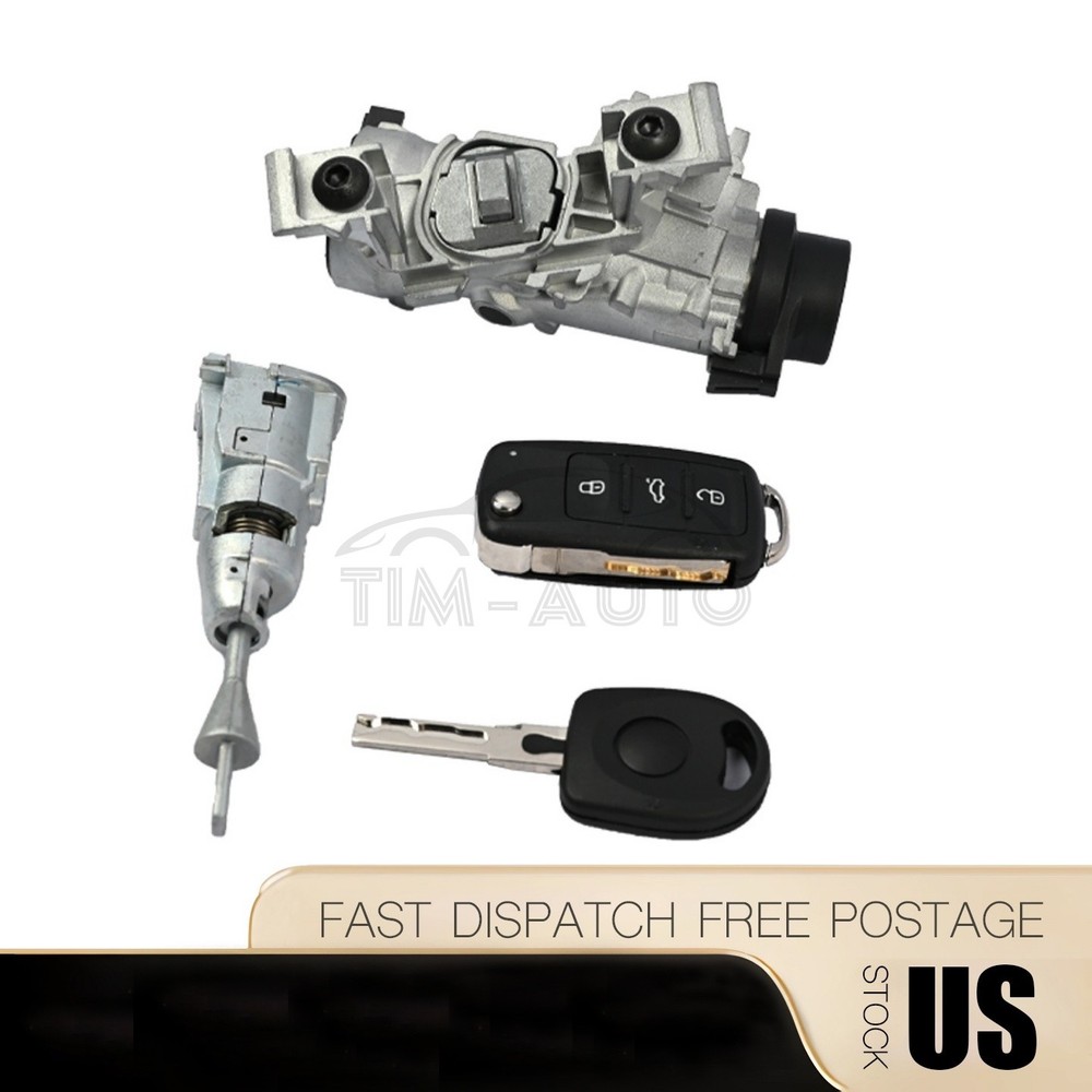 For VW Jetta 2006-2011 W/Remote Key Ignition Switch Door Lock Cylinder