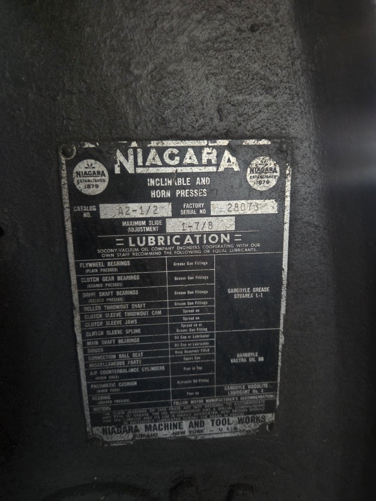 Niagara punch press