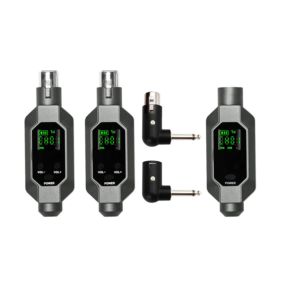 Wireless Microphone Converter XLR Transmitter&Receiver Microphone For 2 mic US
