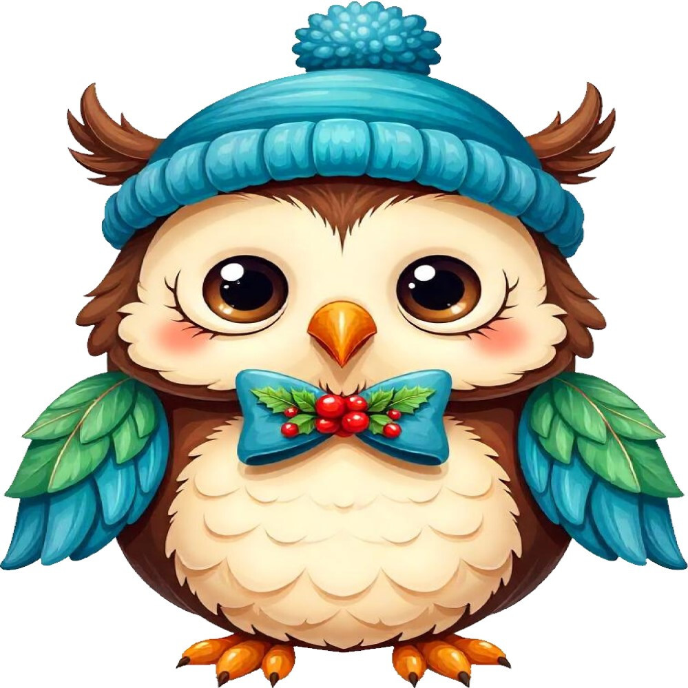 30 Custom Winter Owl Special Personalized Address Labels