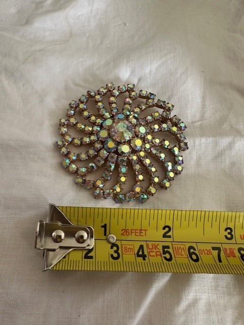 large statement sparkley brooch