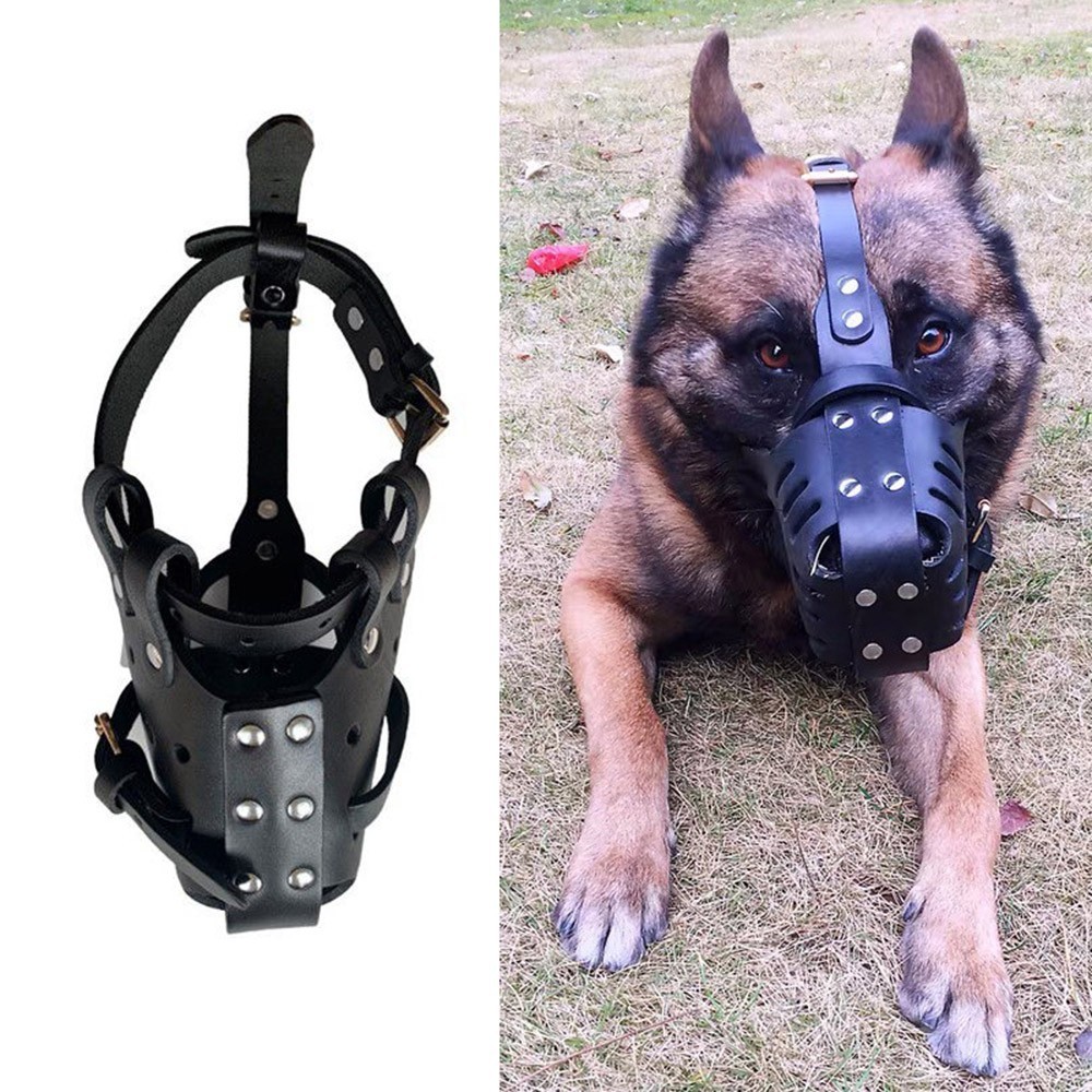 Strong Real leather Dog Muzzle German Shepherd and Other U ＃