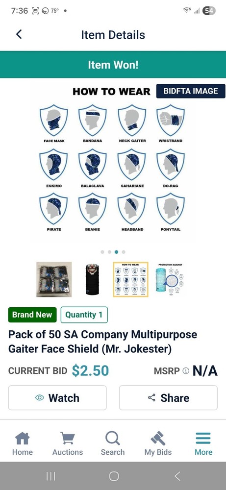 SA Neck Gaiter Face Shield Mr. Jokester Black