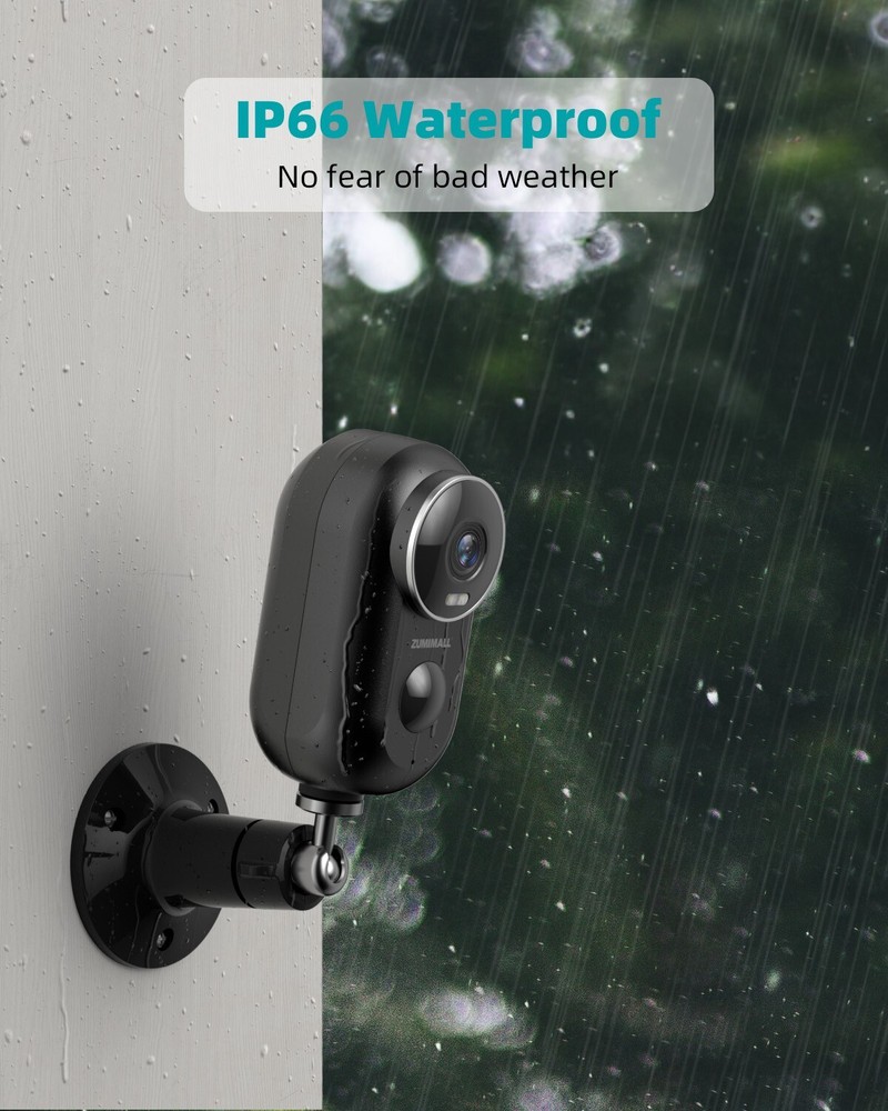 1-Pack 2K ZUMIMALL Wireless Outdoor Security Camera System for Home Security