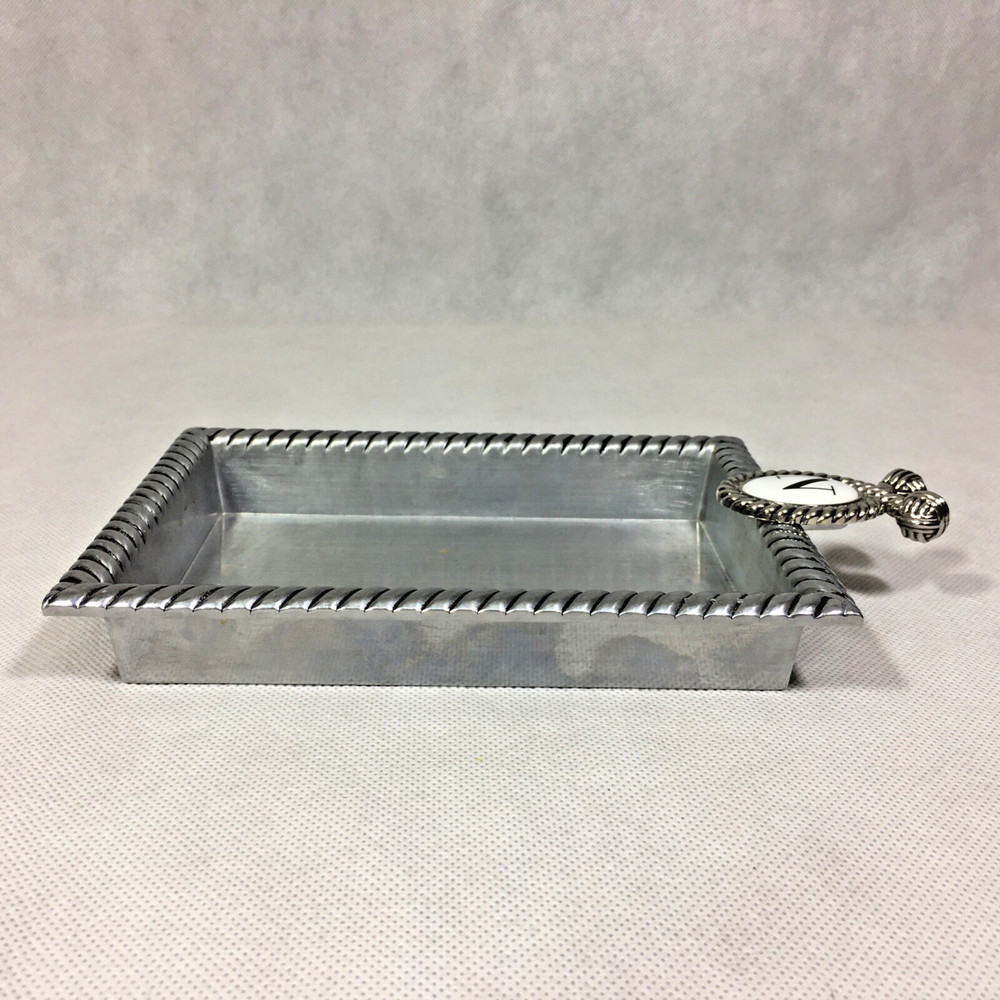 Mud Pie 2009 N Initial Metal Note Holder Tray 501013