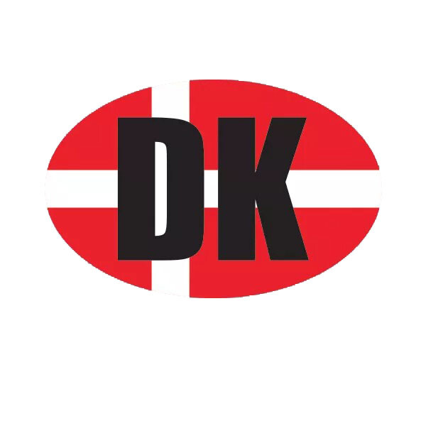 Denmark Euro Oval Sticker Decal