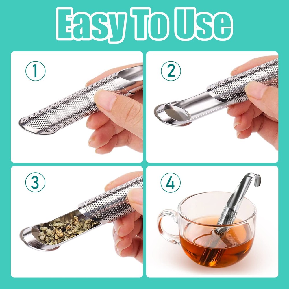 3 Pcs Tea Infuser and 1 Brush, tea diffusers for loose teaTea Infuser for Loo...