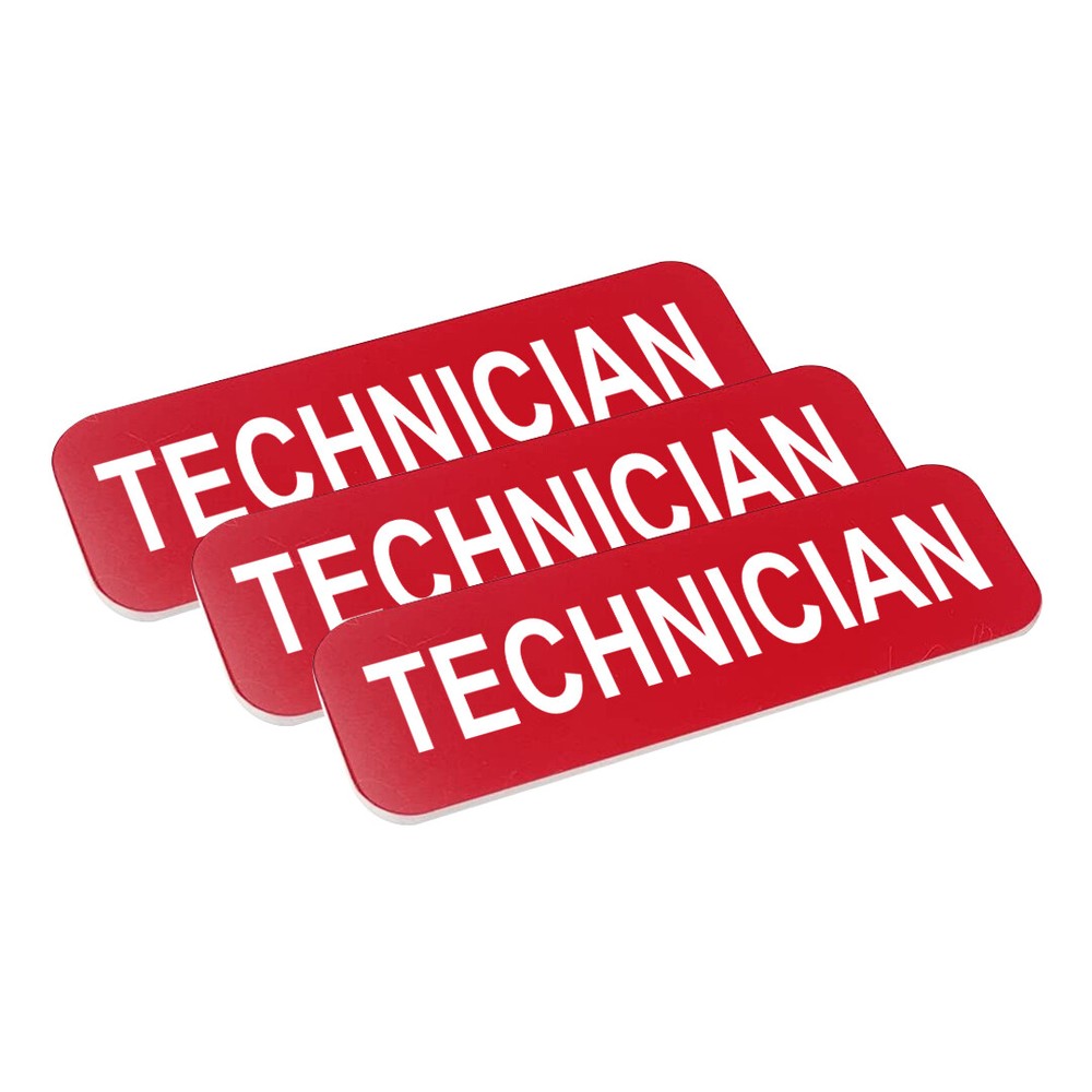 Technician 1 x 3" Name Tag, (3 Pack)