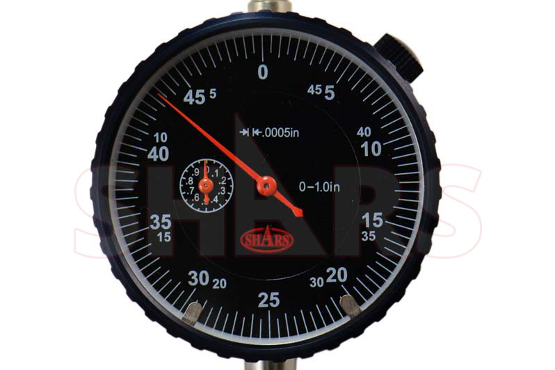 1" HIGH PRECISION DIAL INDICATOR .0005 AGD 2 GRADUATION LUG BACK BLACK FACE !]