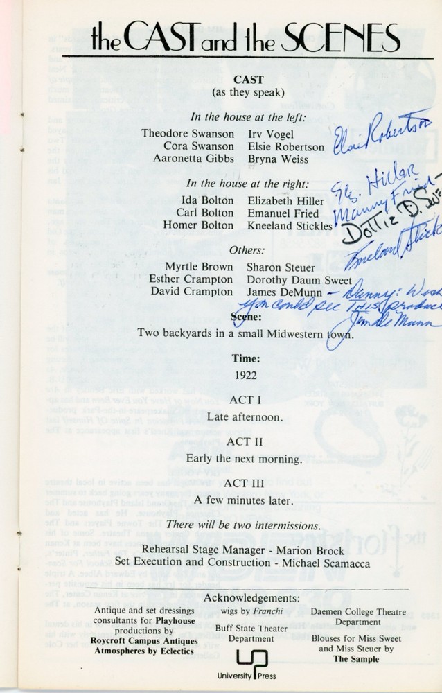 Mornings at Seven – Signed Program by 8