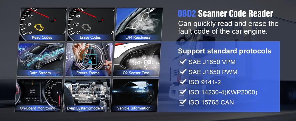 2026 Heavy Duty Truck Scanner Tool HD OBD/EOBD/OBD2 Code Reader Heavy Duty OBD2