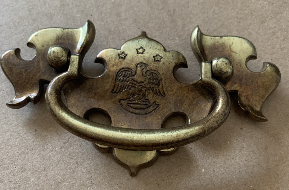 Bald Eagle Brass Antique Hardware Colonial Chippendale Drawer Pull 2,5”center K4