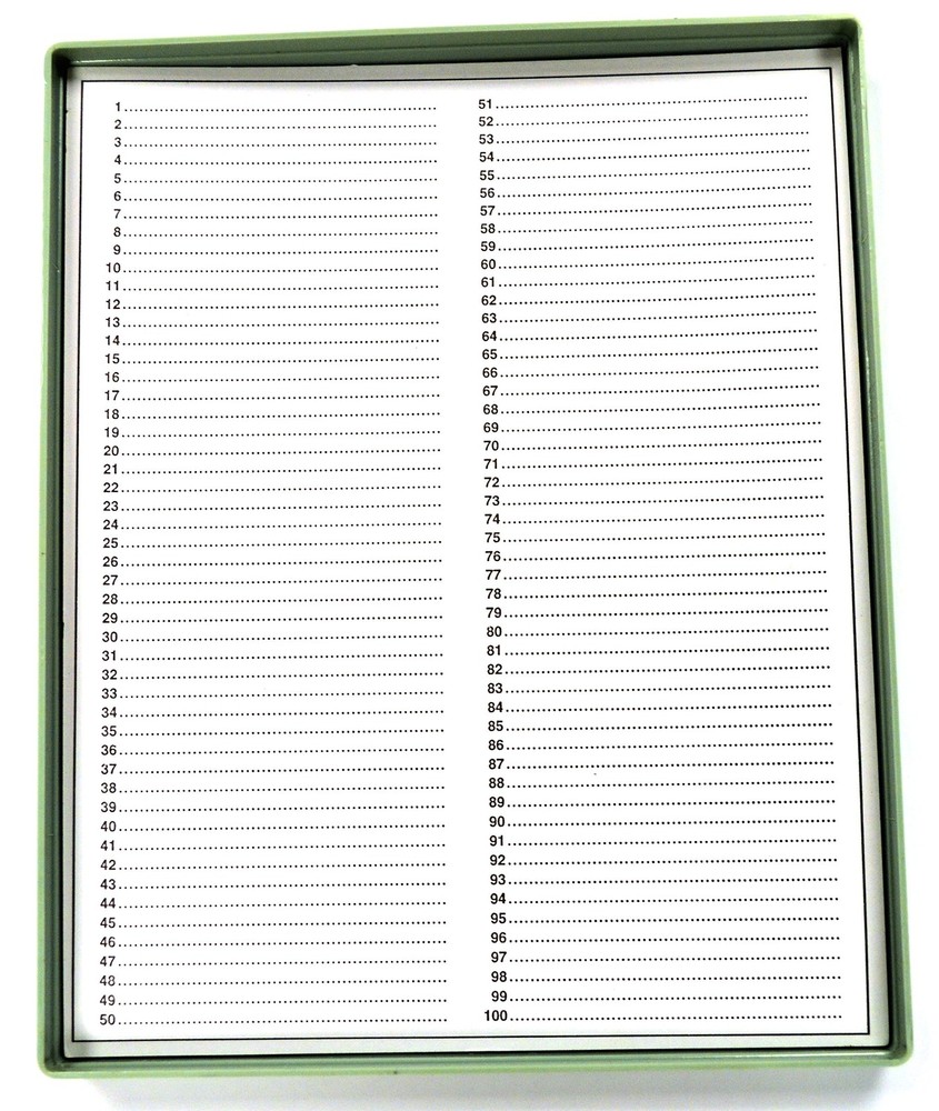 EISCO - Durable Microscope Slide Box, Polystyrene, Holds 100 75mm x 25mm...