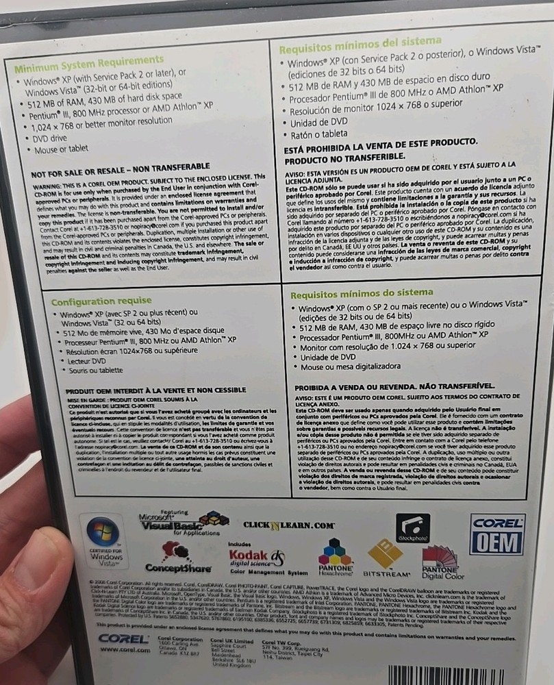 CorelDRAW Graphics Suite X4 Pre-owned Good Condition