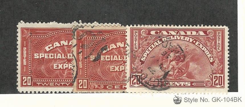 Canada, Postage Stamp, #E4-E6 Used, 1930-35 Special Delivery