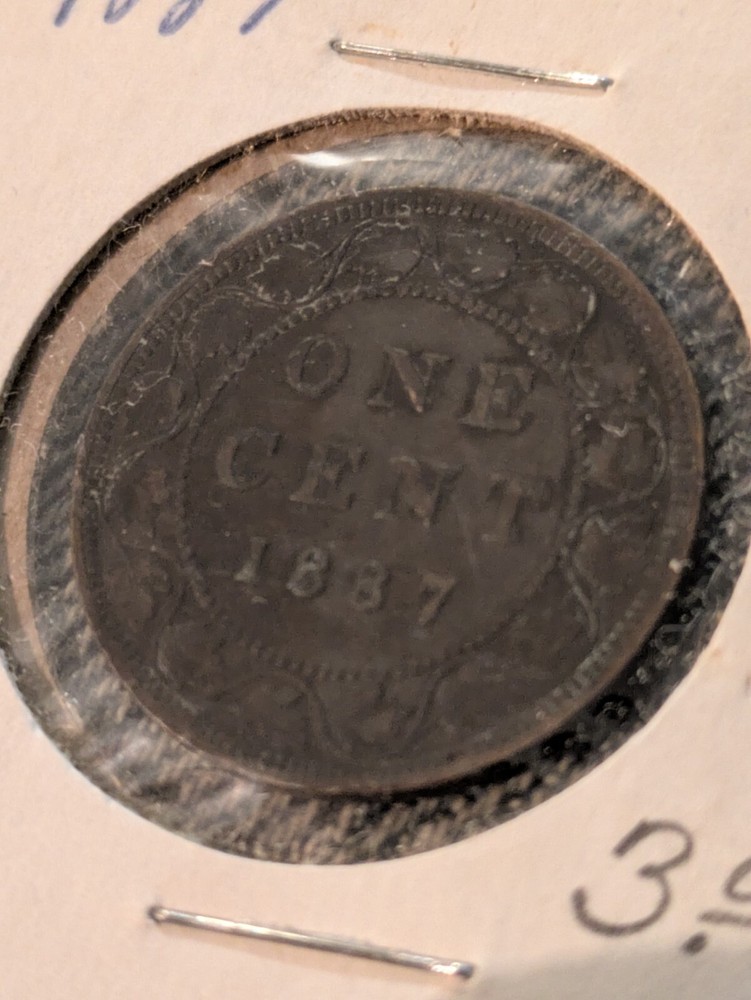 Canada 1887 1 Cent One Large Cent Coin