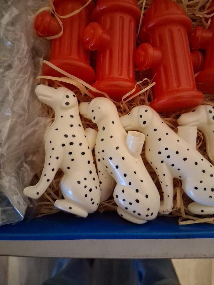 1993 Primal Lite HOT SPOTS Dalmations & Fire Hydrants Blow Mold String Lights