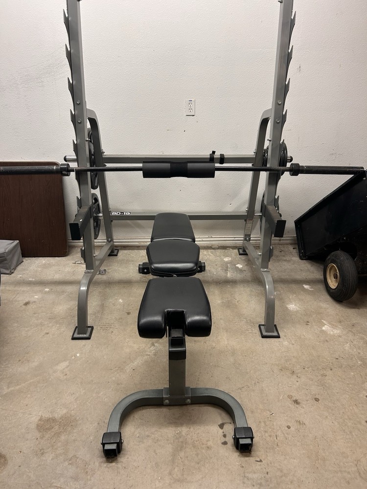 Bench/squat Rack, Weight Set