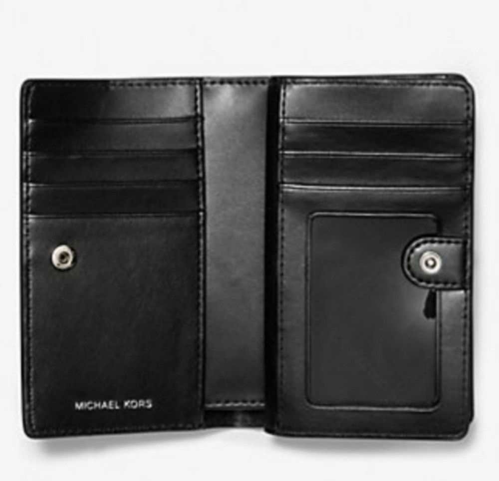 Michael Kors Empire Medium Leopard Logo Bifold Wallet