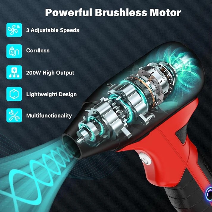 for Cordless Leaf Blower Compatible with Black and Decker 20V Battery