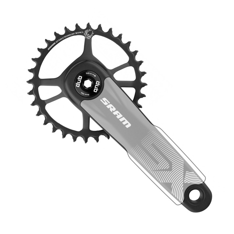 SRAM SX Eagle DUB Crank Arm Protection Set | Shield Clear Vinyl Protector