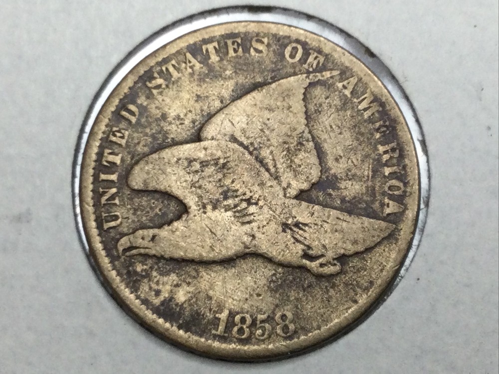 1858 small letter Flying Eagle Cent