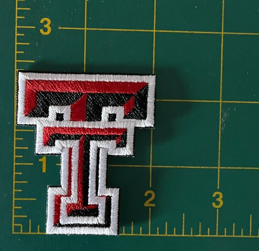 Texas Tech patch Red Raiders texas tech patch 2 3/8" tall Iron or sew on