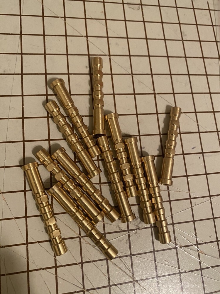 Gold Tip Brass Arrow inserts 100gr 1 Dozen .246