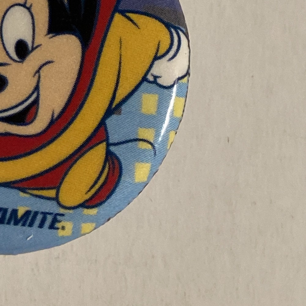 Mighty Mouse Button Pinback Dynamite Comics Superhero FREE SHIPPING