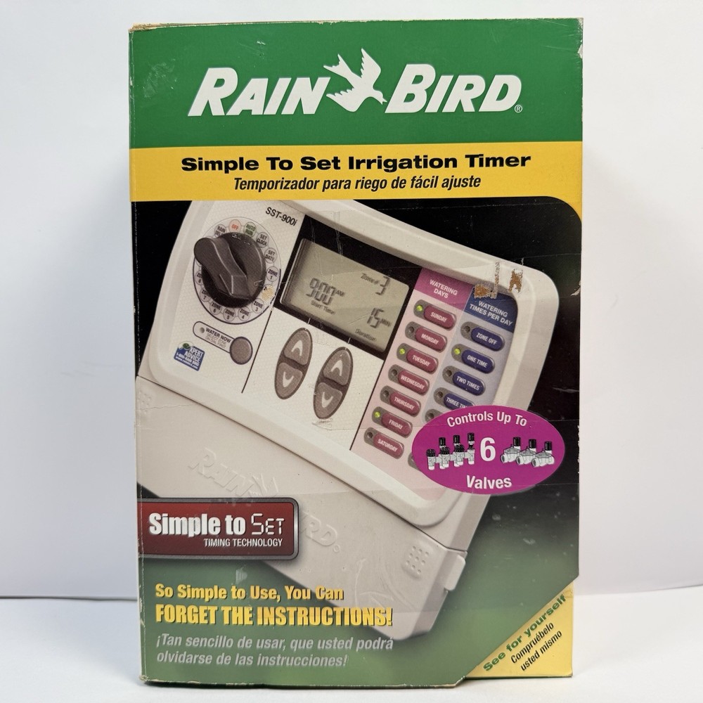 Rain Bird SST-600i Simple Set Irrigation Timer Controller 6 Zone Open Box