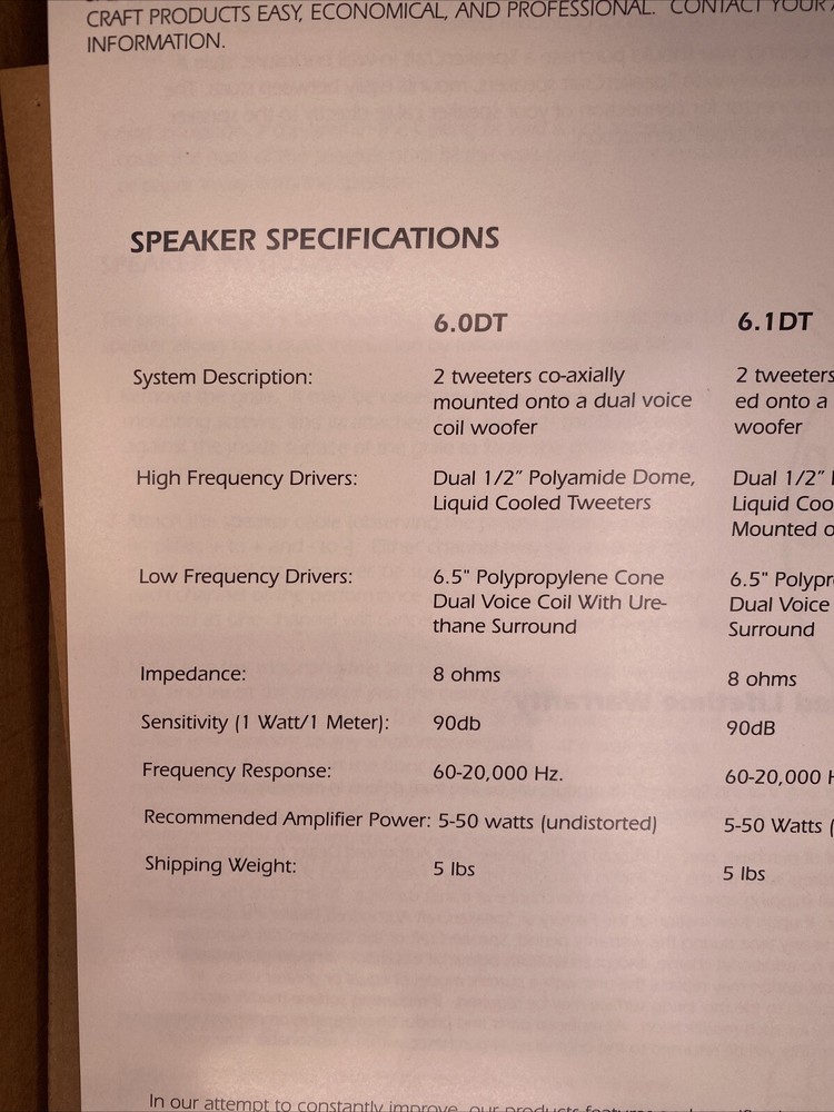 SpeakerCraft 6.0 DT Custom Round Series Speaker