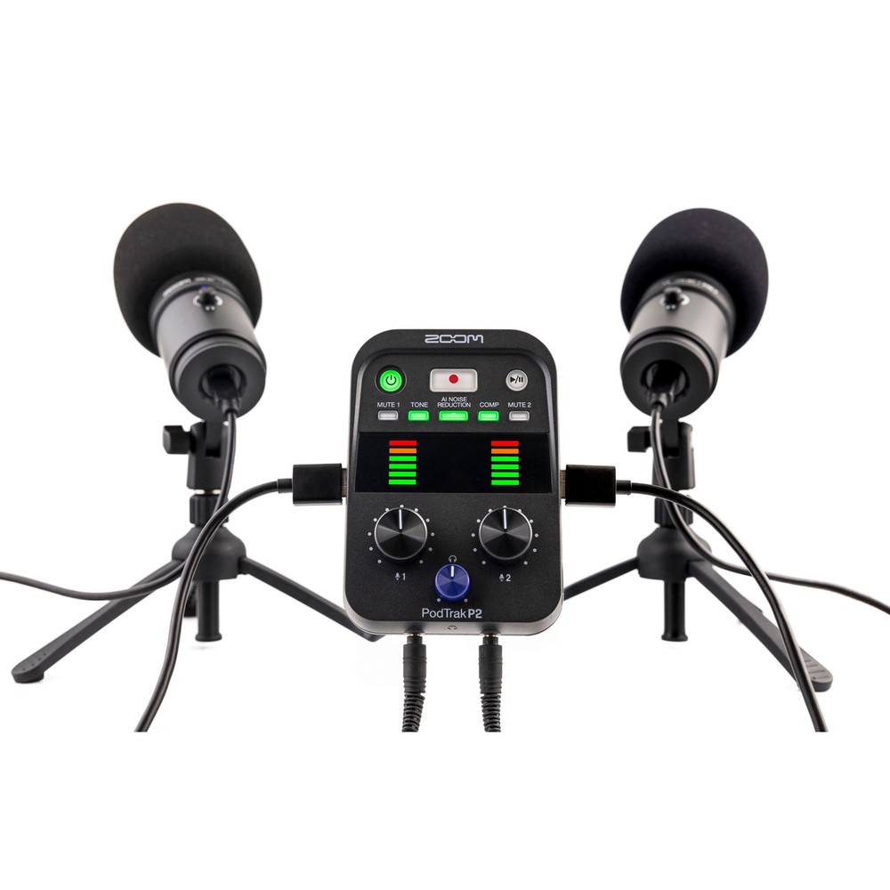 Zoom PodTrak P2 USB Mic Recorder for Podcasters