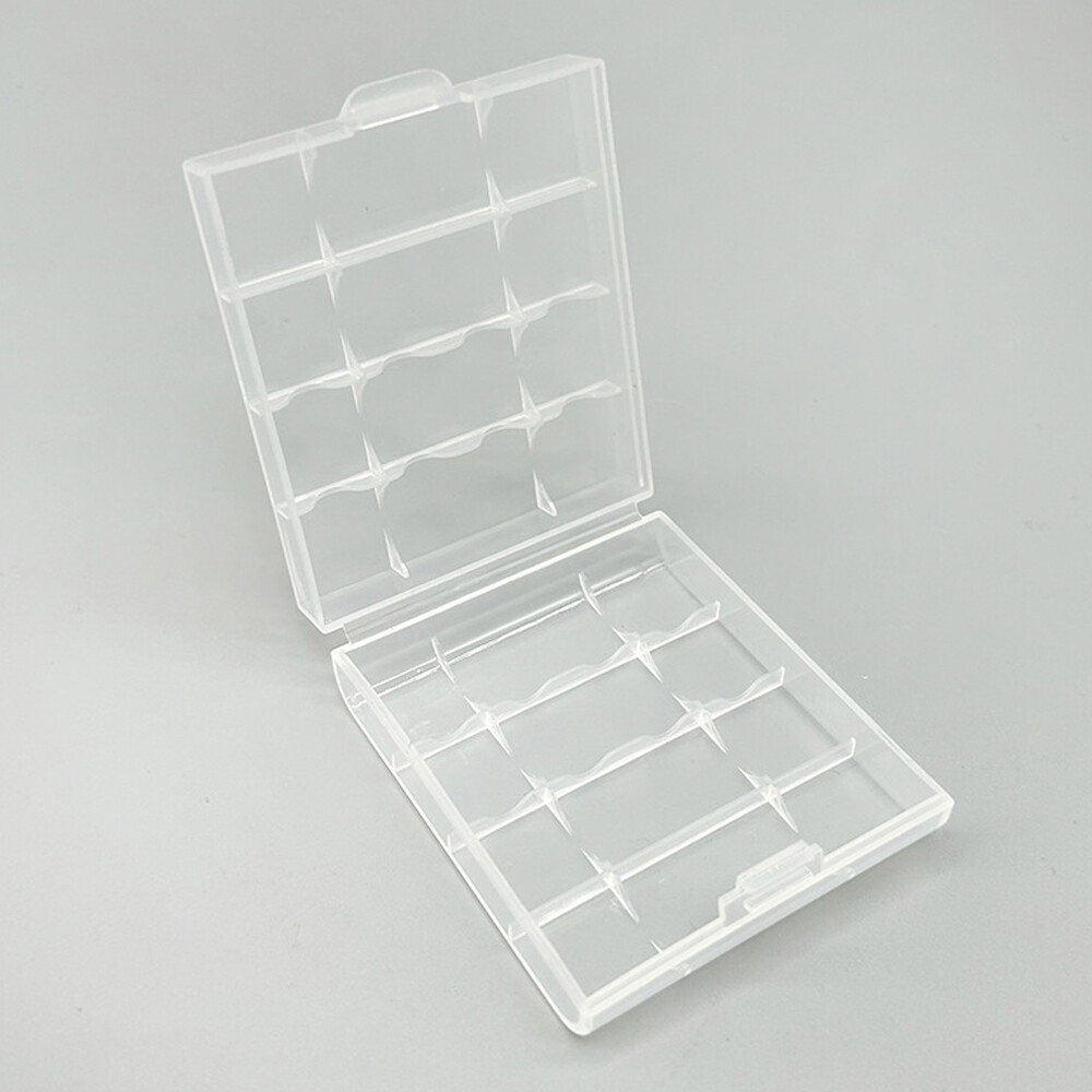 Battery Storage Case for AA/AAA, Battery Holder Box (20 Pack Clear)