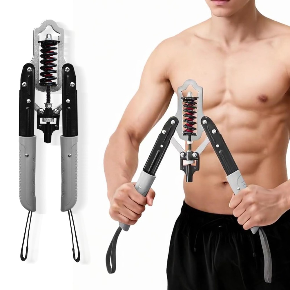 DERACY Chest Workout Equipment, Adjustable Forearm Regular Size, Black