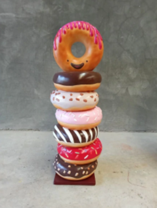 Small Stacked Donuts Over Sized Statue Restaurant Prop Display Theme Decor