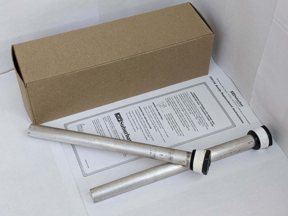 Suburban 2-Pack Magnesium Anode Rods for SW Models RV Tank 2 Pack, Silver