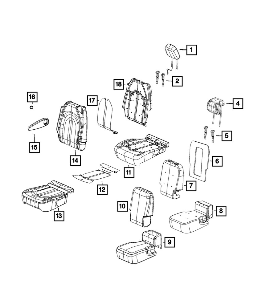 Genuine Mopar Armrest Plug 5RT10LK5AB