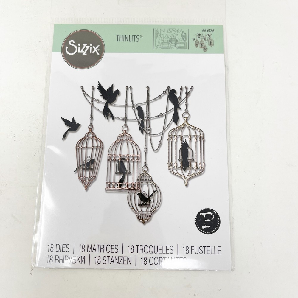 Sizzix Thinlits Bird Cage Cutting Dies Metal Sheets 665039 NEW