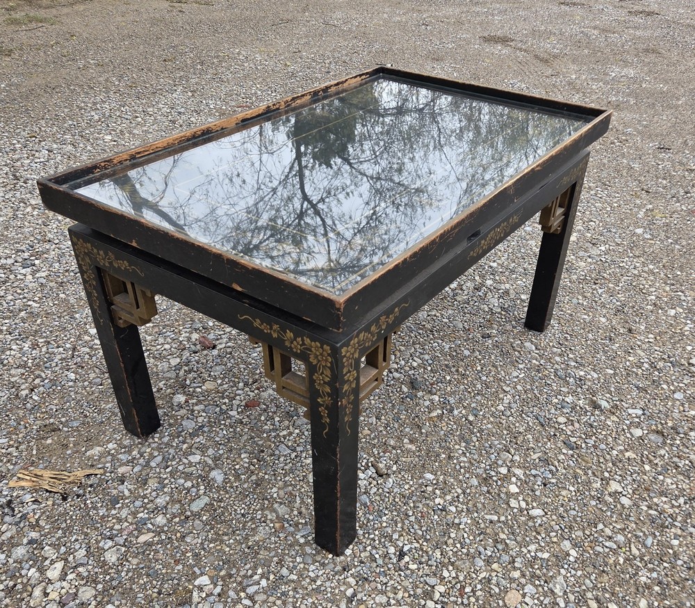 Gilded Chinoiserie Style Side Table