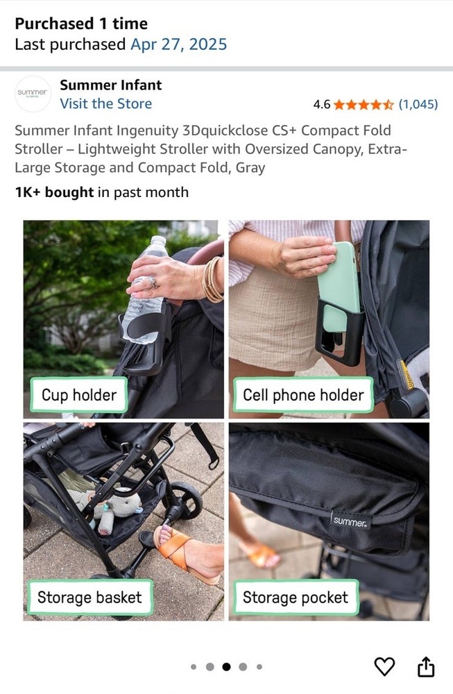Summer Infant Ingenuity 3Dquickclose CS+ Compact Fold Stroller